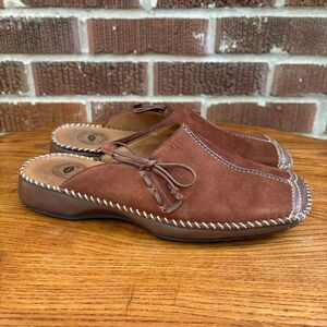 Nurture by Lamaze Mules Shoes Slip On Leather Suede Comfort shoes bow Size 7